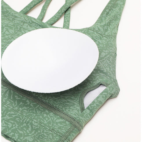 Naked Feeling Women's Floral Pattern Running Sports Bra Tank