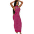 Neckline Halter Plus Size Women's Hip Wrap Dress