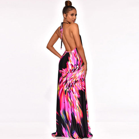 New Fashion Women's Plus Size Loose Printed Maxi Dresses