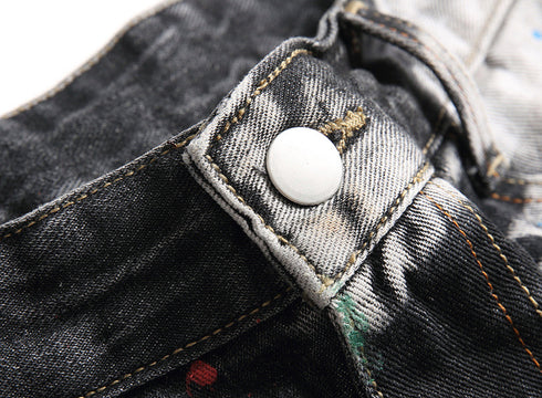 New Individuality Mid Waisted Men's Ripped Jeans Shorts