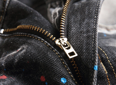 New Individuality Mid Waisted Men's Ripped Jeans Shorts