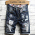 New Individuality Mid Waisted Men's Ripped Jeans Shorts