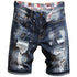 New Individuality Mid Waisted Men's Ripped Jeans Shorts