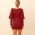 New Knitted Long Sleeves Hip Wrap Women's Sweater Dress