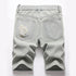 New Mid Waisted Men's Jean Shorts Men's Ripped Jeans Shorts