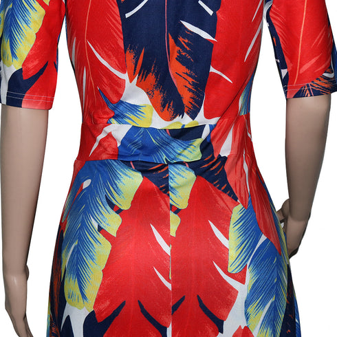 New Women's Fashion Printed Slit Long Maxi Dresses