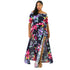New Women's Fashion Printed Slit Long Maxi Dresses