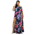 New Women's Fashion Printed Slit Long Maxi Dresses