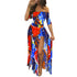 New Women's Fashion Printed Slit Long Maxi Dresses