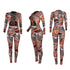 New Women's Sexy Hollowed-out Strap Printed Jumpsuits