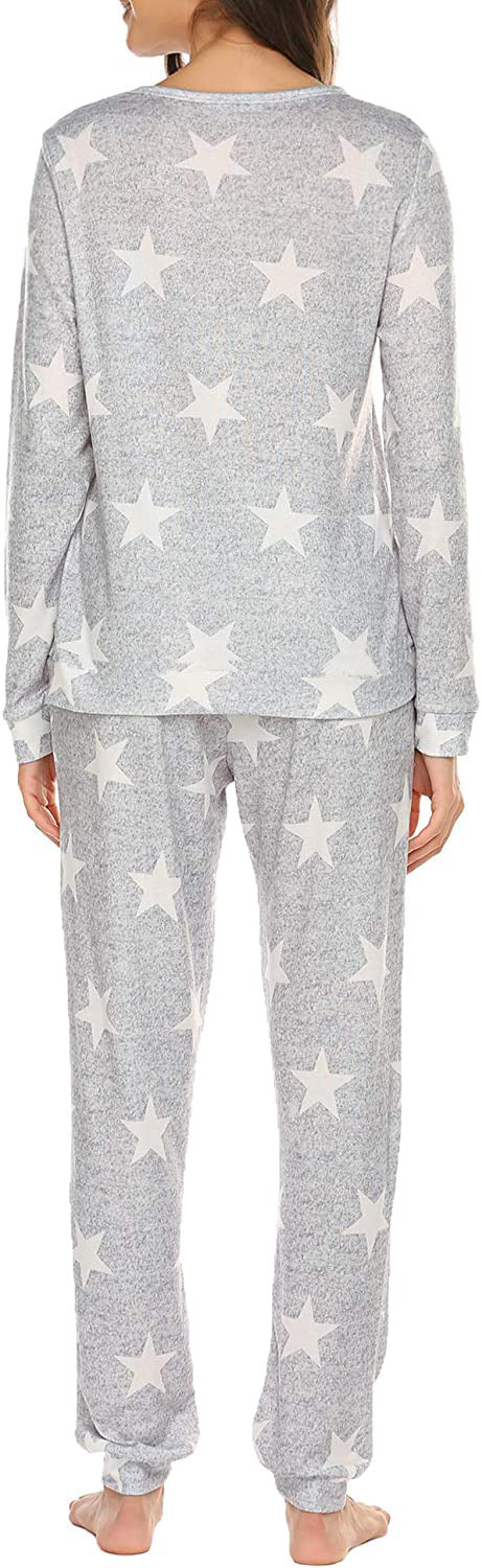 Newest Casual Print Sleepwear Women's Loungewear Pajama Sets