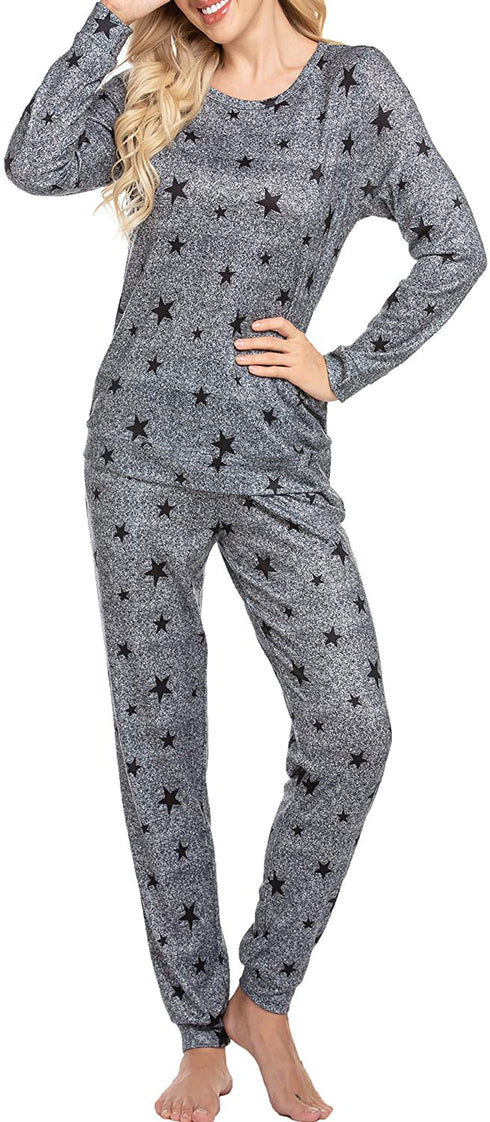 Newest Casual Print Sleepwear Women's Loungewear Pajama Sets
