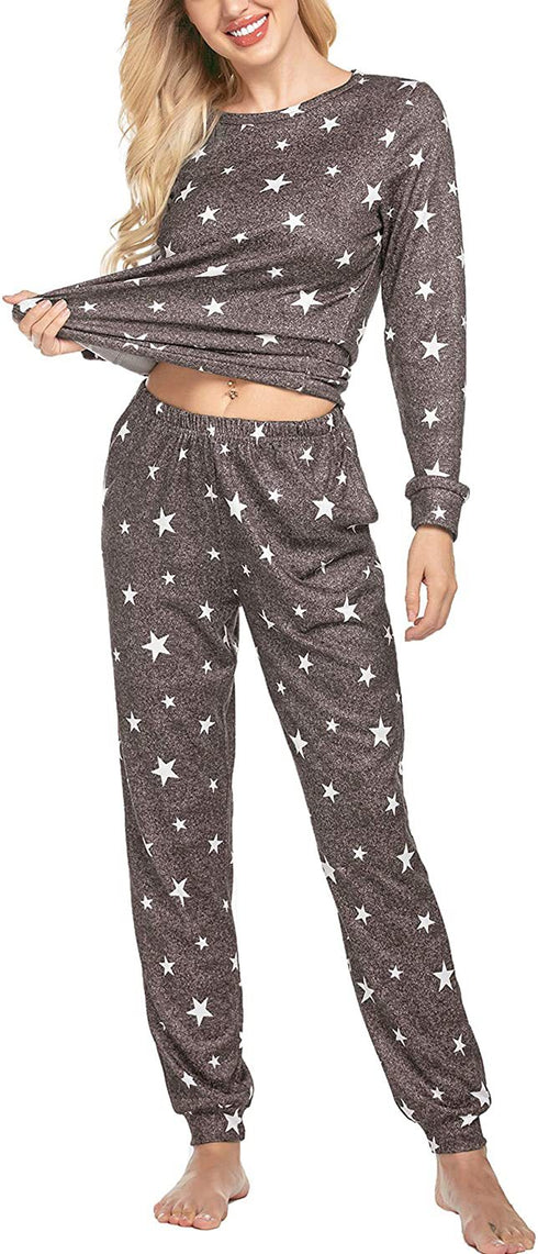 Newest Casual Print Sleepwear Women's Loungewear Pajama Sets