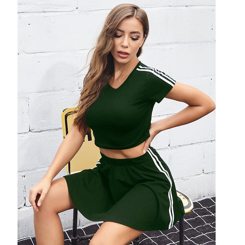 Newest Cute Women's T-shirt Skirt Suit Two Piece Outfits