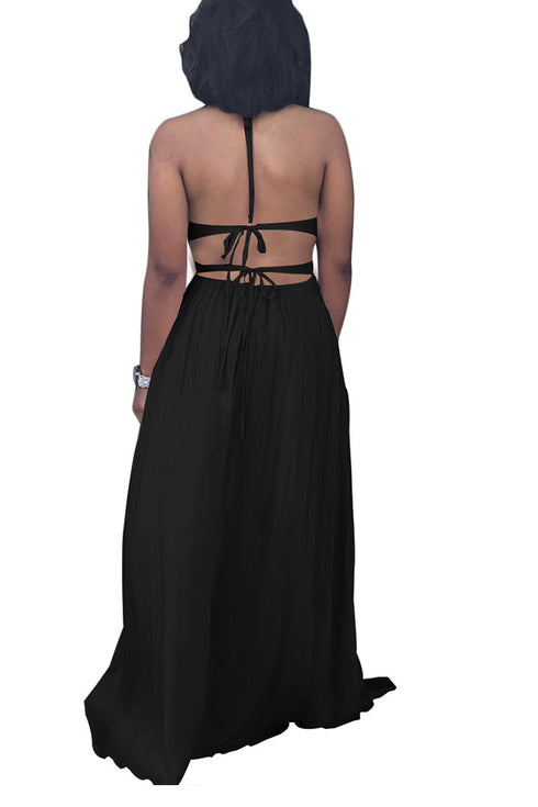 Newest Simple Women's Elegant Backless Maxi Dresses