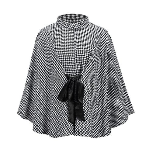 Newest Stylish Plaid Pattern Women's Pea Coats
