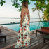 Newest Summer Women's Printed Floral Strap Long Dress