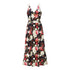 Newest Summer Women's Printed Floral Strap Long Dress