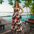 Newest Summer Women's Printed Floral Strap Long Dress