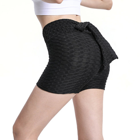 Newest Women's Drawstring High Waist Slim Yoga Shorts