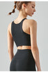 Newest Women's Running Fitness Crop Tank with Bra Pads