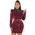 Nightclub Sexy Women's Chain Long Sleeve Dresses