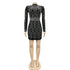 Nightclub Sexy Women's Chain Long Sleeve Dresses