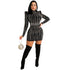 Nightclub Sexy Women's Chain Long Sleeve Dresses