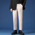 Relaxed Fit Pleated Dress Cropped Pants for Men