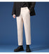 Relaxed Fit Pleated Dress Cropped Pants for Men