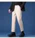 Relaxed Fit Pleated Dress Cropped Pants for Men