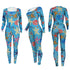 Ocean Pattern Printed Fit Slim Women's Two Piece Outfits