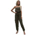 Off Shoulder Women's Sleeveless Straight Jumpsuits