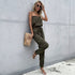 Off Shoulder Women's Sleeveless Straight Jumpsuits