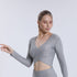 Outdoor Women's Fitness Long Sleeve Yoga Crop Tops