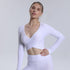Outdoor Women's Fitness Long Sleeve Yoga Crop Tops