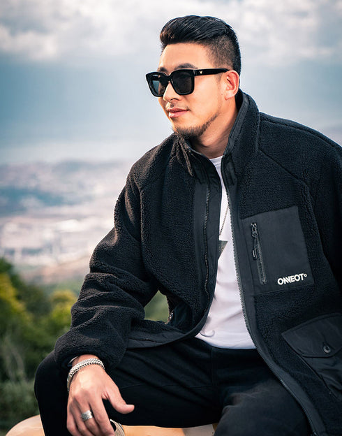 Outwear Winter Full Zip Men's Sherpa Plus Size Jackets