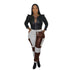 PU Leather Stitching Pants Women's Outfits Two Pieces Jacket Top