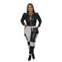 PU Leather Stitching Pants Women's Outfits Two Pieces Jacket Top