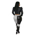PU Leather Stitching Pants Women's Outfits Two Pieces Jacket Top