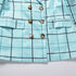 Plaid Women's Blazers Jackets Long Pant Two Piece Outfits