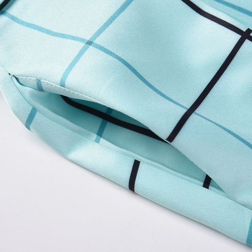 Plaid Women's Blazers Jackets Long Pant Two Piece Outfits