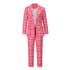 Plaid Women's Blazers Jackets Long Pant Two Piece Outfits