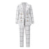 Plaid Women's Blazers Jackets Long Pant Two Piece Outfits