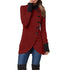 Plus Size Button Long Coat Women's Patchwork Outwear