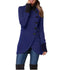 Plus Size Button Long Coat Women's Patchwork Outwear
