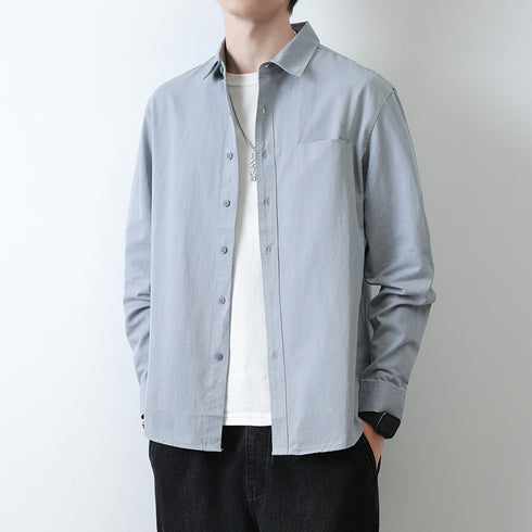 Plus Size Button Men's Long Sleeve Fleece Shirts