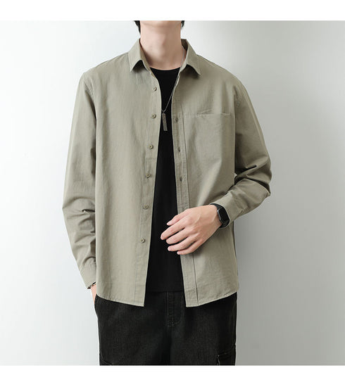 Plus Size Button Men's Long Sleeve Fleece Shirts