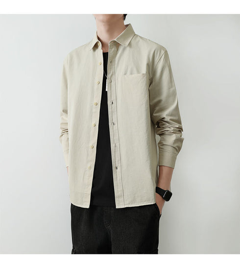 Plus Size Button Men's Long Sleeve Fleece Shirts