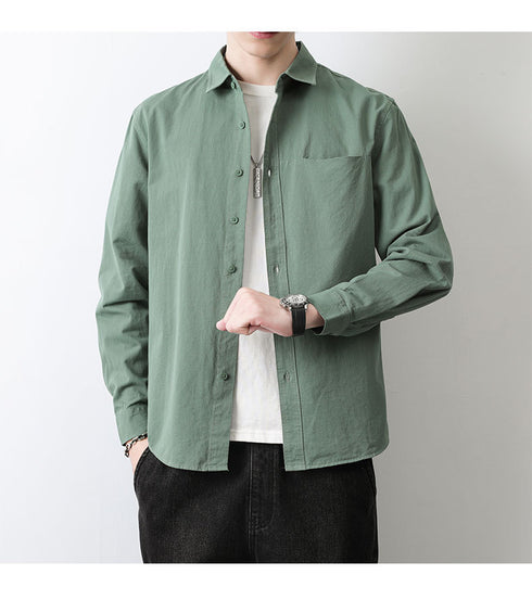 Plus Size Button Men's Long Sleeve Fleece Shirts